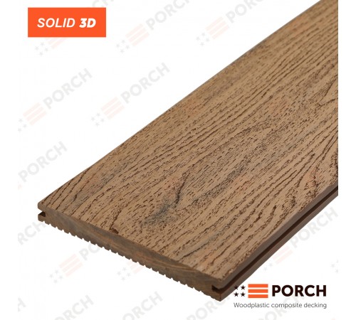 Композитная террасная доска Porch Solid Teak 18*140*2900 Композитная террасная доска Porch Solid Teak 18*140*2900