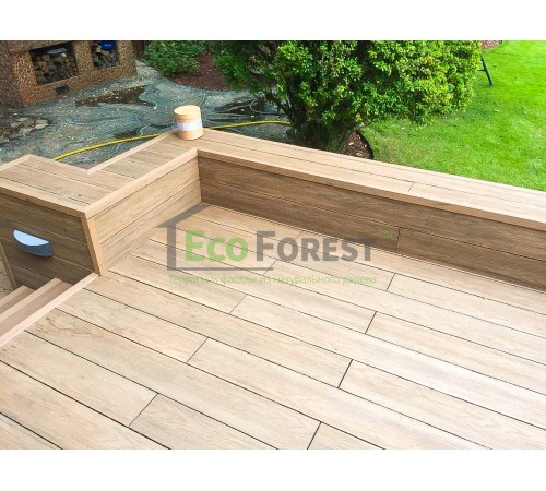 Композитная террасная доска Porch Solid Teak 18*140*2900 Композитная террасная доска Porch Solid Teak 18*140*2900