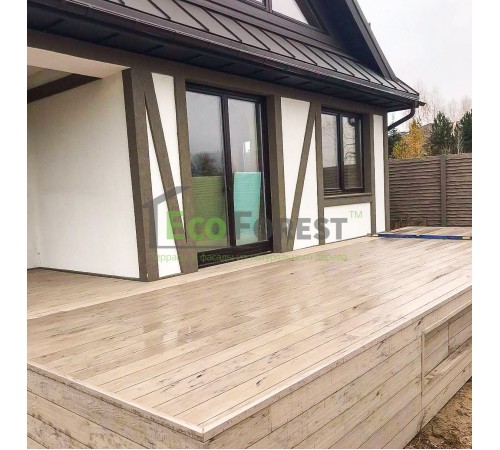 Композитная террасная доска Porch Solid Cream 18*140*2900 Композитная террасная доска Porch Solid Cream 18*140*2900