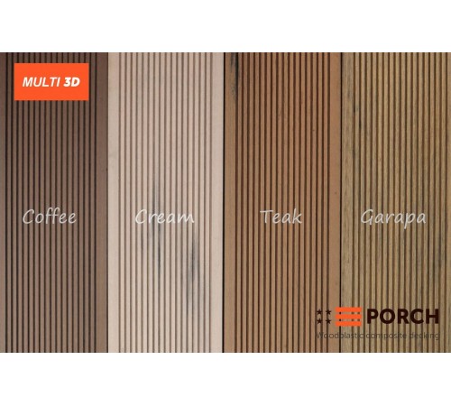 Композитная террасная доска Porch Multi Teak 23*146*2900 Композитная террасная доска Porch Multi Teak 23*146*2900