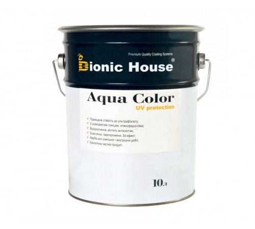 Краска для дерева Bionic-House Aqua Color UV-protect 10л. Краска для дерева Bionic-House Aqua Color UV-protect 10л.