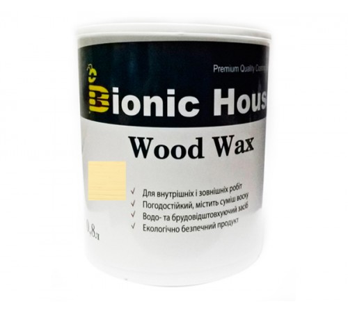 Краска для дерева WOOD WAX Bionic-House 0,8 л Слоновая кость А102 Краска для дерева WOOD WAX Bionic-House 0,8 л Слоновая кость А102