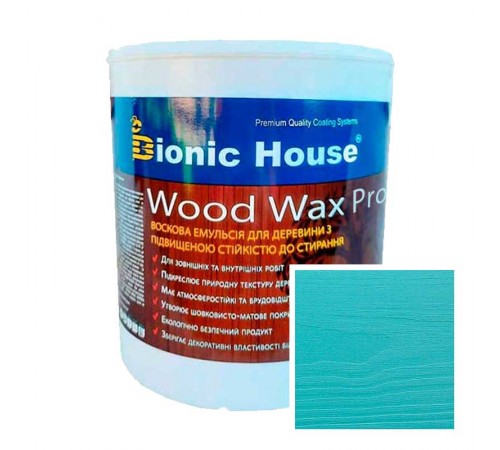 WOOD WAX PRO Белая База Bionic-House 2,5л Бирюза