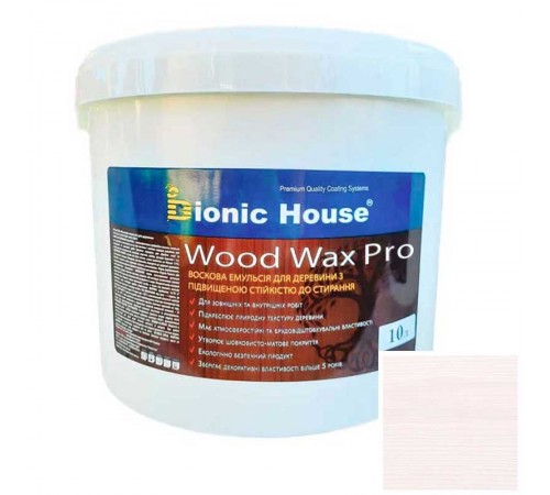 WOOD WAX PRO Белая База Bionic-House 10л Арктик