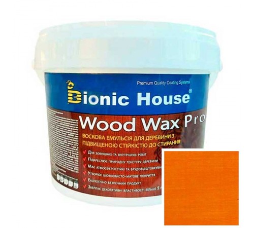 Краска для дерева WOOD WAX PRO безКолірна база Bionic-House 0,8л Пінія