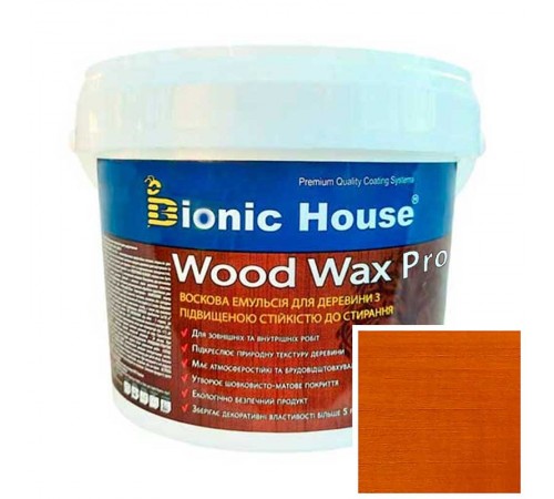 Краска для дерева WOOD WAX PRO безКолірна база Bionic-House 0,8л