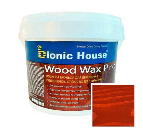 Краска для дерева WOOD WAX PRO бесцветная база Bionic-House 0,8л.