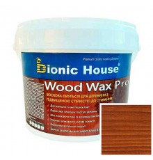 Краска для дерева WOOD WAX PRO бесцветная база Bionic-House 0,8л Коньяк