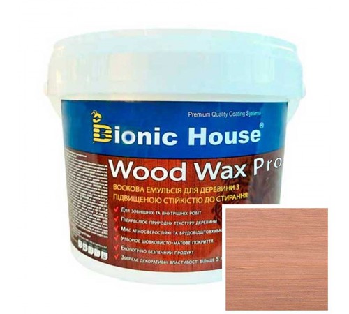 Краска для дерева WOOD WAX PRO бесцветная база Bionic-House 0,8л Индиго