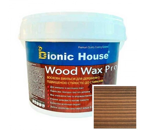 Краска для дерева WOOD WAX PRO безКолірна база Bionic-House 0,8л Кедр