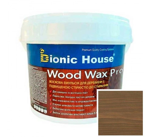 Краска для дерева WOOD WAX PRO безКолірна база Bionic-House 0,8л Хакі