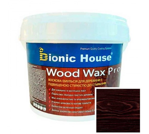 Краска для дерева WOOD WAX PRO бесцветная база Bionic-House 0,8л Розовое дерево