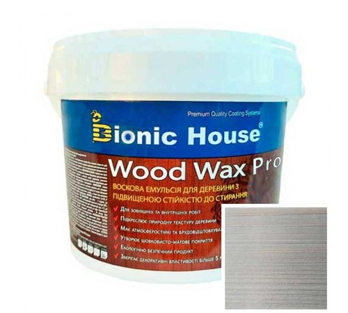 Краска для дерева WOOD WAX PRO безКолірна база Bionic-House 0,8л Білий Мрамор