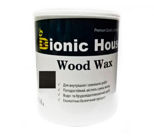 Краска для дерева WOOD WAX Bionic-House 0,8л Черное дерево А120 Краска для дерева WOOD WAX Bionic-House 0,8л Черное дерево А120