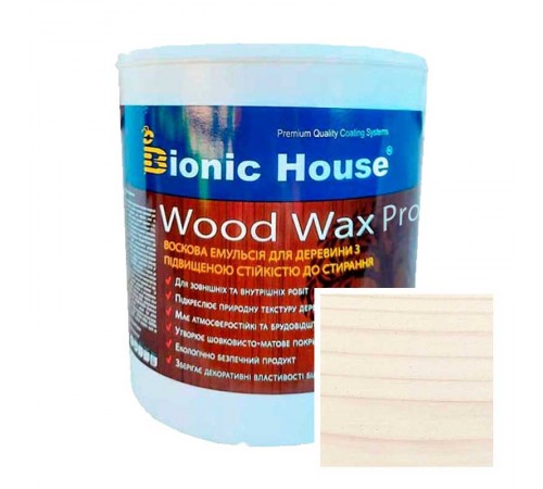 Краска для дерева WOOD WAX PRO безКолірна база Bionic-House 2,5л