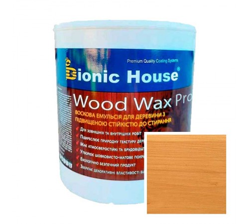 Краска для дерева WOOD WAX PRO безКолірна база Bionic-House 2,5л Дуб