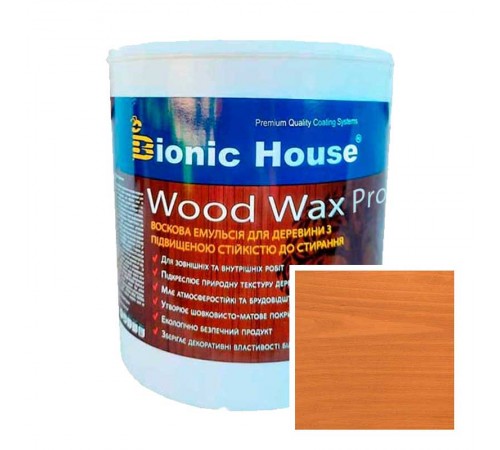 Краска для дерева WOOD WAX PRO безКолірна база Bionic-House 2,5л Мігдаль