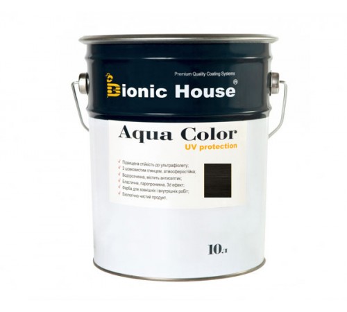 Краска для дерева Aqua Color UV-protect 10л Чорне дерево А120 Краска для дерева Aqua Color UV-protect 10л Чорне дерево А120