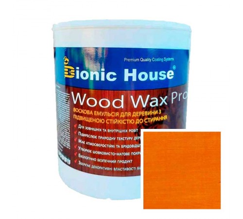 Краска для дерева WOOD WAX PRO безКолірна база Bionic-House 2,5л Пінія