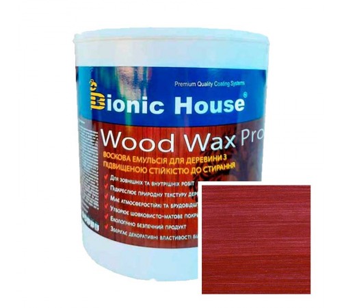 Краска для дерева WOOD WAX PRO безКолірна база Bionic-House 2,5л Вишня