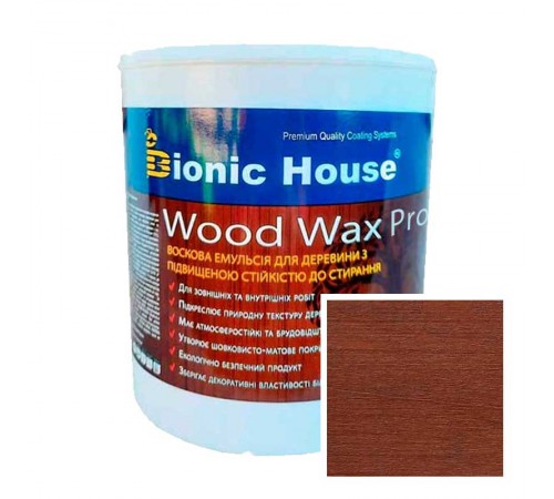 Краска для дерева WOOD WAX PRO безКолірна база Bionic-House 2,5л Марсала