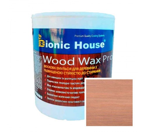 Краска для дерева WOOD WAX PRO безКолірна база Bionic-House 2,5л Індіго