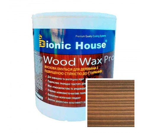 Краска для дерева WOOD WAX PRO бесцветная база Bionic-House 2,5л Кедр