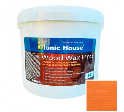 Краска для дерева WOOD WAX PRO безКолірна база Bionic-House 10л Мігдаль