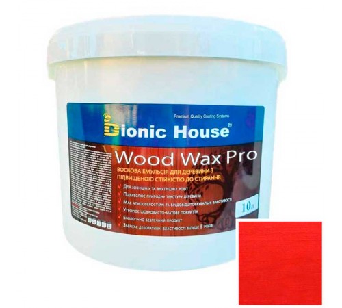 Краска для дерева WOOD WAX PRO бесцветная база Bionic-House 10л Барбарис