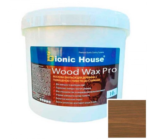 Краска для дерева WOOD WAX PRO бесцветная база Bionic-House 10л Хаки