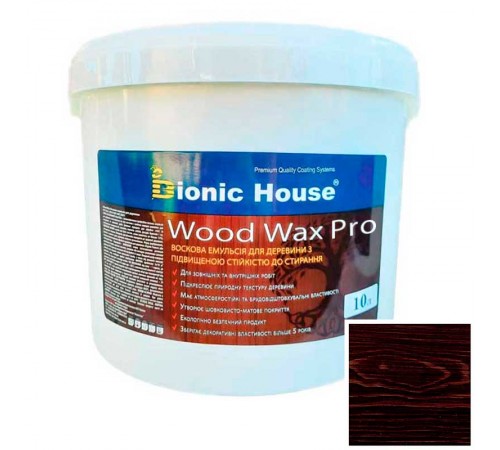 Краска для дерева WOOD WAX PRO бесцветная база Bionic-House 10л Розовое дерево