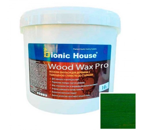 Краска для дерева WOOD WAX PRO бесцветная база Bionic-House 10л Кипарис