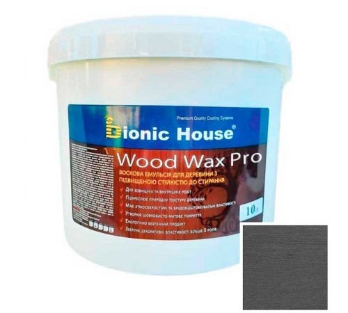 Краска для дерева WOOD WAX PRO безКолірна база Bionic-House 10л Арт Грей