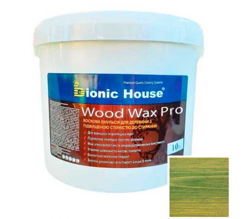 Краска для дерева WOOD WAX PRO безКолірна база Bionic-House 10л Смарагд