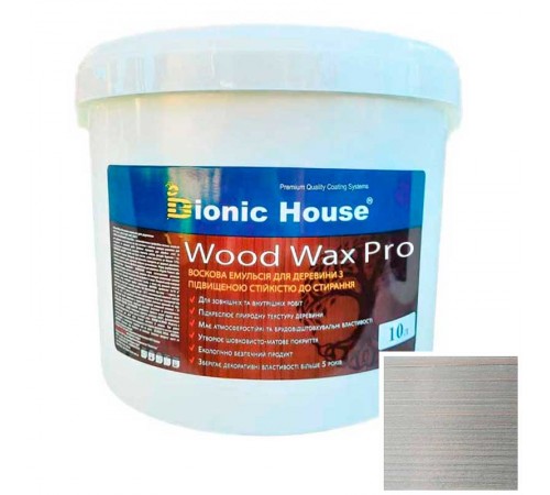 Краска для дерева WOOD WAX PRO безКолірна база Bionic-House 10л Білий Мрамор