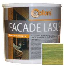 Краска-голубая для дерева фасадная бытовая 32 COLOR 0,8л Изумруд