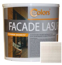 Краска-голубая для дерева фасадная бытовая 32 COLOR 0,8л Белый Дуб