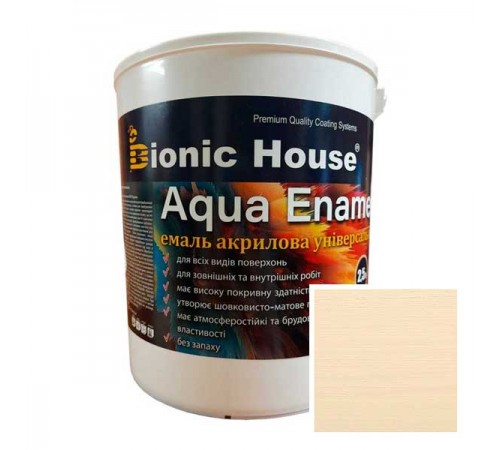 Фарба-емаль для дерева Bionic-House Aqua Enamel 2,5л Фарба-емаль для дерева Bionic-House Aqua Enamel 2,5л