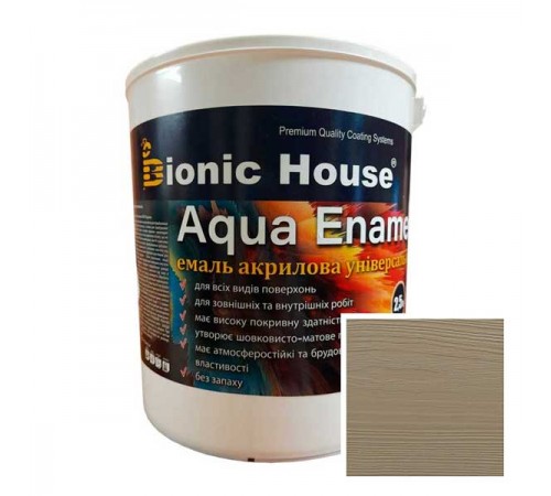 Краска-эмаль для дерева Bionic-House Aqua Enamel 2,5л Серый Сланец