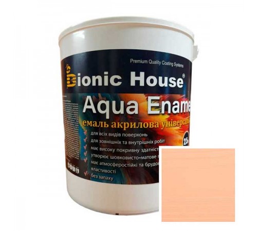 Краска-эмаль для дерева Bionic-House Aqua Enamel 2,5л Персик