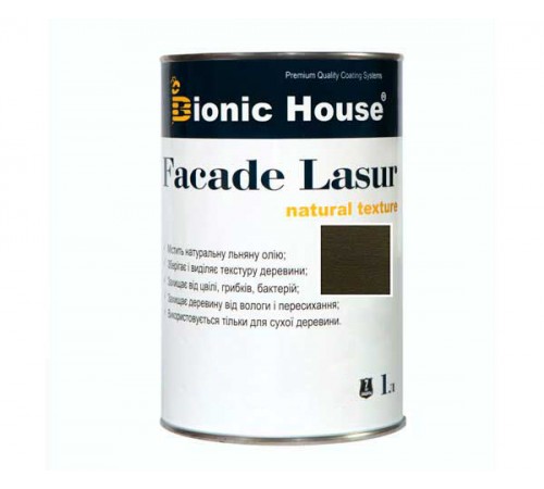 Поставщик: Город: Киев FACADE LASUR Bionic-House 1л Антрацит