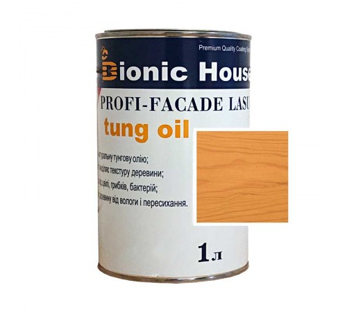 Краска для дерева PROFI-FACADE LASUR tung oil 1л Орегон