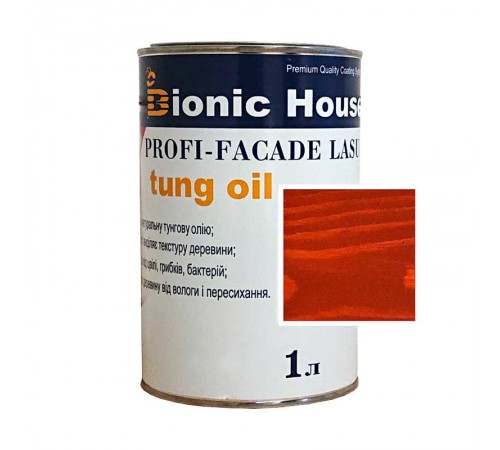 Краска для дерева PROFI-FACADE LASUR tung oil 1л Тік