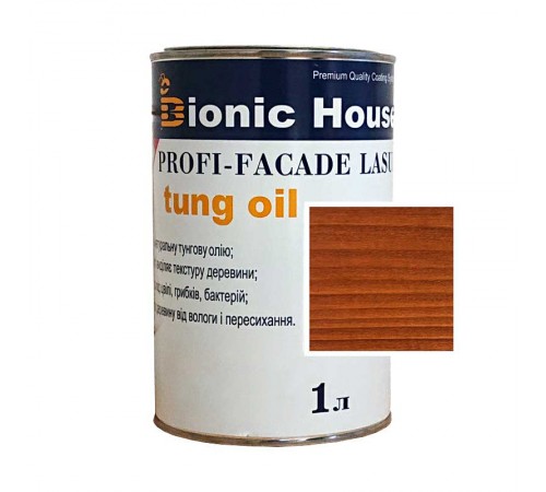 Краска для дерева PROFI-FACADE LASUR tung oil 1л Коньяк