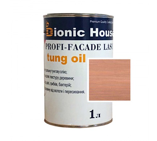 Краска для дерева PROFI-FACADE LASUR tung oil 1л Індіго