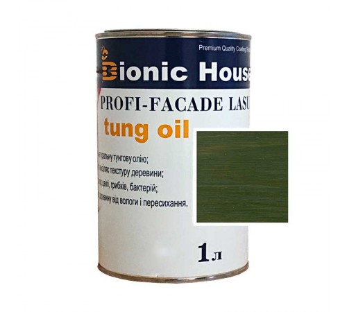 Краска для дерева PROFI-FACADE LASUR tung oil 1л Мирт