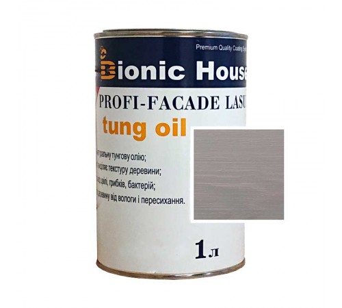 Краска для дерева PROFI-FACADE LASUR tung oil 1л Попіл Краска для дерева PROFI-FACADE LASUR tung oil 1л Попіл