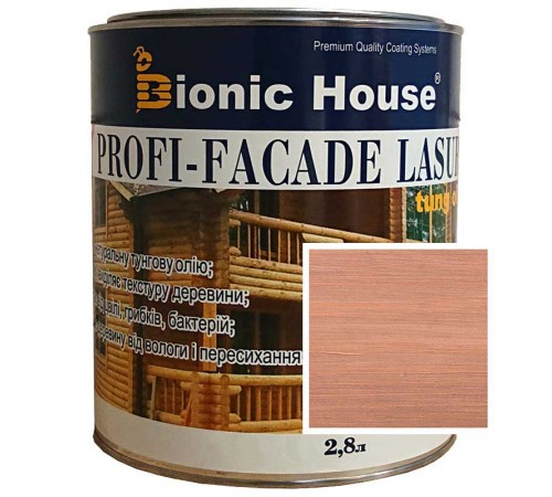 Краска для дерева PROFI-FACADE LASUR tung oil 2,8л Индиго