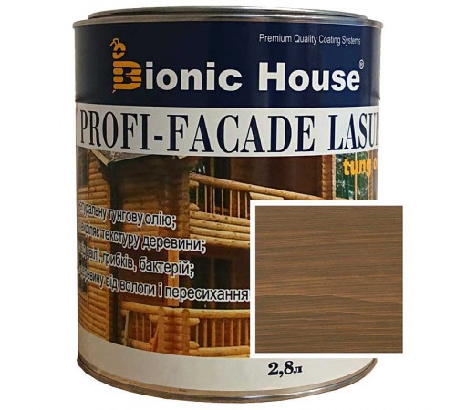 Краска для дерева PROFI-FACADE LASUR tung oil 2,8л