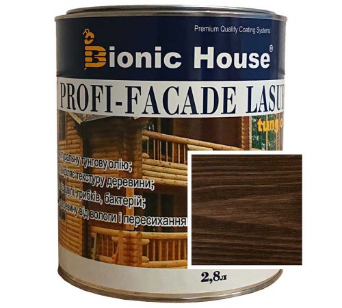 Краска для дерева PROFI-FACADE LASUR tung oil 2,8л